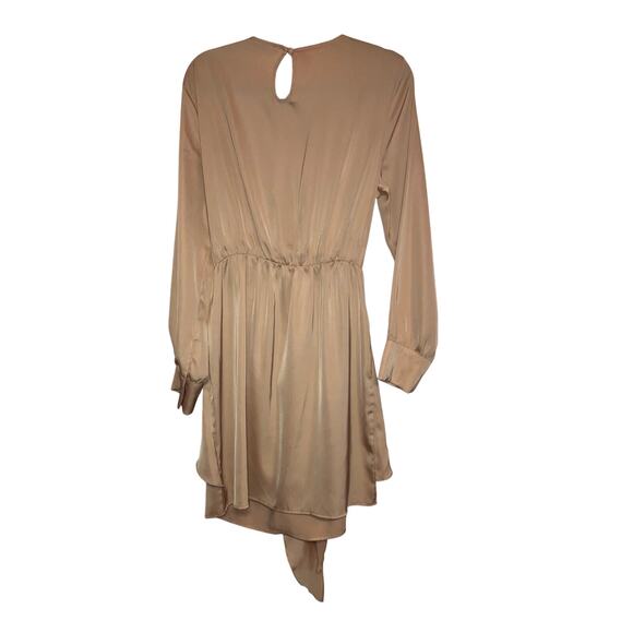 Prettygarden peach mini dress sating feeling size large - Picture 3 of 7